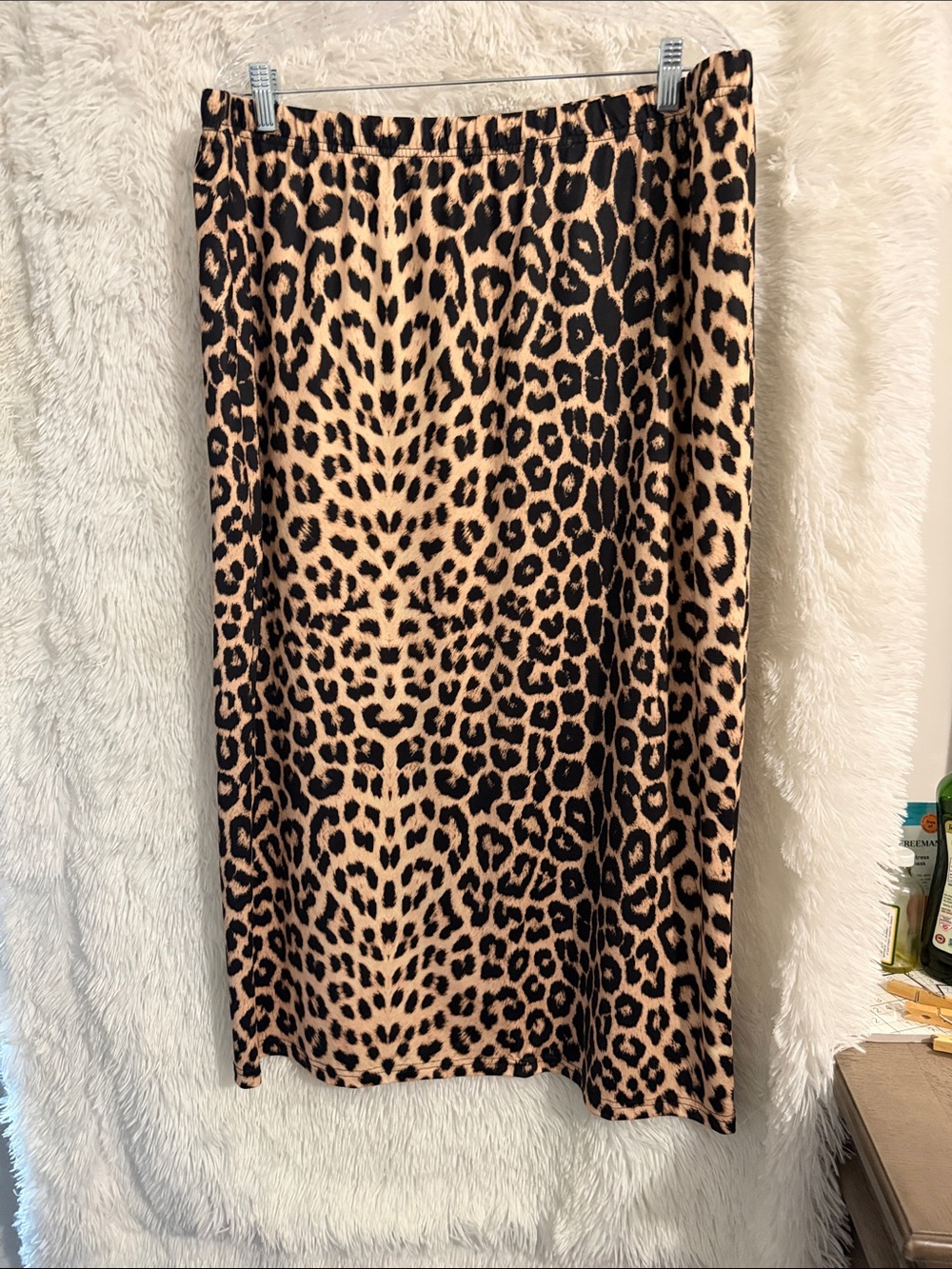 SHEIN Leopard Print Midi Skirt - Brown & Black